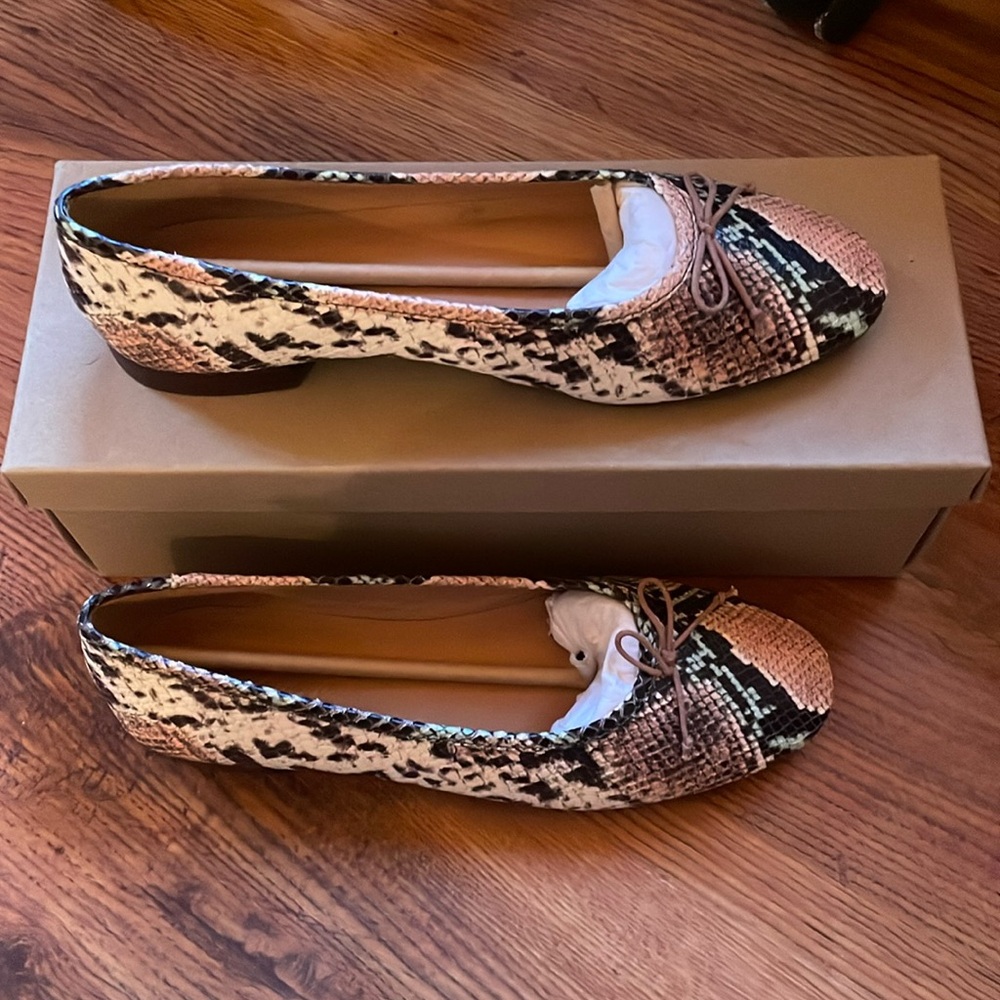 Snake skin Madewell Ballet flats